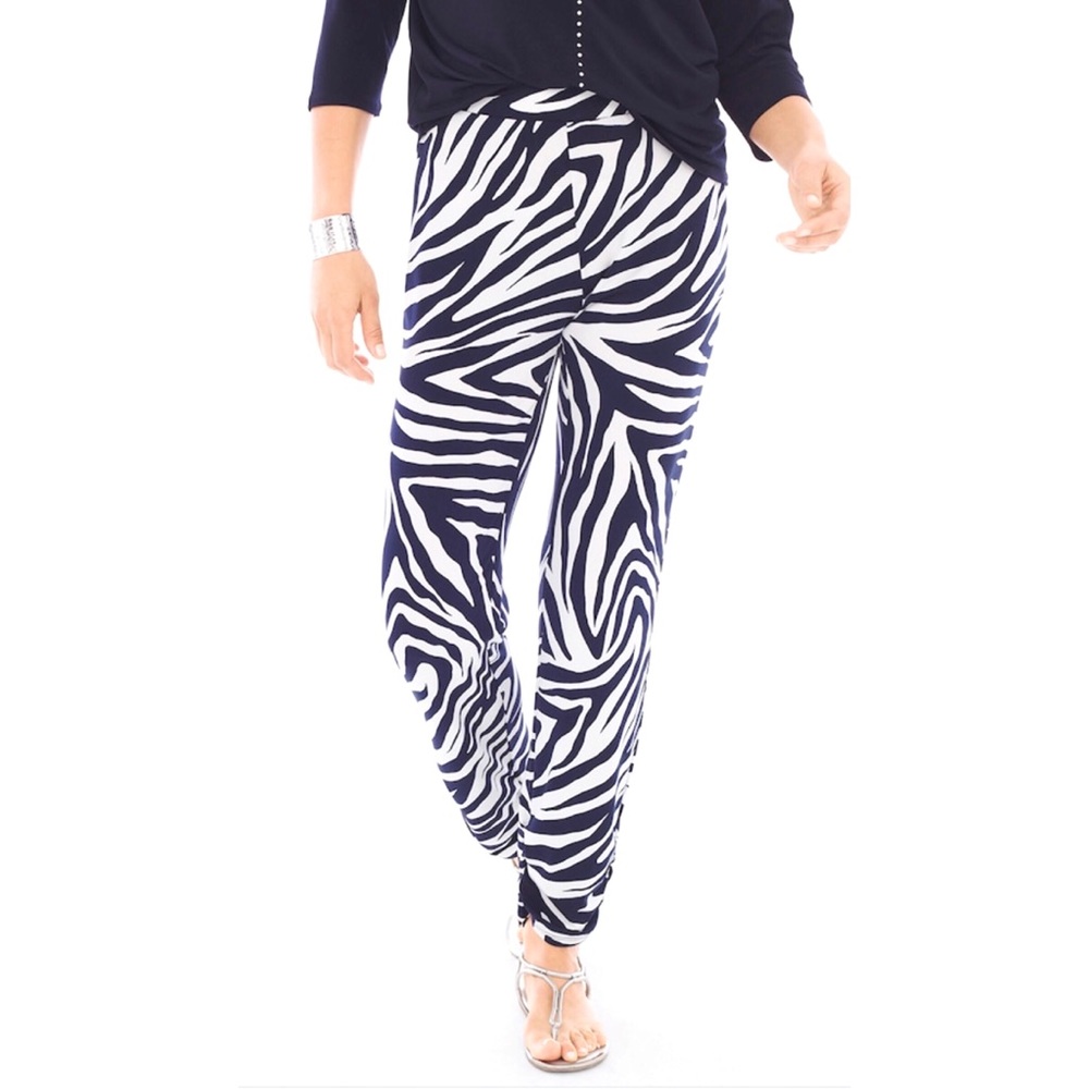 Chico’s Zebra Print Pants, Size Small, NWT